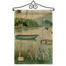 Breeze Decor At The Lakeside Burlap Nature Outdoor Impressions 2-Sided Burlap 19 x 13 in. Flag Set in Brown/Green | 18.5 H x 13 W x 0.1 D in | Wayfair