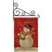 Breeze Decor Scarf Snowman Let It Snow 2-Sided Burlap 19 x 13 in. Garden Flag in Brown/Red | 18.5 H x 13 W x 0.1 D in | Wayfair