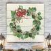 The Holiday Aisle® 'Holiday Wreath' Painting Canvas/Paper, Glass in Green | 24 H x 24 W x 1 D in | Wayfair 3E77E6B2101A4EA292C377C35A6230B7