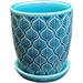 World Menagerie Kutsal 100% Ceramic Pot Planter Ceramic in Green | 4 H x 3.25 W x 3.25 D in | Wayfair AF10F7EE10D447159A518D7EA9A171E0