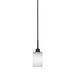 Wrought Studio™ Edge 1-Light Cord Mini Pendant Glass in White | 10.75 H x 4 W x 4 D in | Wayfair 62B68626D4C9449BA78ABCD031E8F79B