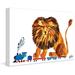 Isabelle & Max™ Adeliza 'Lion on a Train 2' Art Canvas, Solid Wood in Black | 30 H x 45 W in | Wayfair MH-ECARL-78-C-45