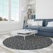 Black/White 108 x 0.08 in Area Rug - Bloomsbury Market Pankow Animal Print Charcoal/White Area Rug Polyester | 108 W x 0.08 D in | Wayfair