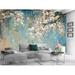 Ivy Bronx Middendorf Painting Blossom Floral Wall Mural Fabric in Gray | 187 W in | Wayfair 5E988D50376C4649897B9E5E6F3CFE92