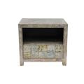 World Menagerie Aaliya Solid Wood End Table w/ Storage Wood in Black/Brown/Gray | 24 H x 26 W x 20 D in | Wayfair CAC5CCCD640341419CBF401646EC97BF