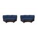 kathy ireland Homes & Gardens River Brook Curved Armless Sofa 2 Per Box Patio Chair in Blue kathy ireland Homes & Gardens by TK Classics | Wayfair