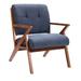 Slipper Chair - George Oliver Drennen 29.13" W Tufted Slipper Chair Wood/Polyester in Blue | 31.5 H x 29.13 W x 29.13 D in | Wayfair