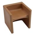 Angeles Cube Chair 3-in-1 Desk/Activity Plastic in Brown | 15 H x 15 W x 15 D in | Wayfair CF910-015
