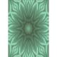 Blue/Green 60 x 0.35 in Indoor Area Rug - East Urban Home Floral Teal Area Rug Polyester/Wool | 60 W x 0.35 D in | Wayfair