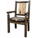 Loon Peak® Homestead Collection Polyester Blend Chair Wood/Upholstered/Fabric in Brown/Green | 38 H x 18 W x 19 D in | Wayfair
