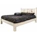 Loon Peak® Homestead Collection Pine Platform Bed Wood in White | 47 H x 76 W x 81 D in | Wayfair BDDFEB86CD9446848458959060AF0DB3