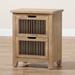 Gracie Oaks Hrasky 2 - Drawer Solid Wood Nightstand in Wood in Brown | 24.02 H x 18.9 W x 13.39 D in | Wayfair E9899E197C104BE697E7313B1C3ACBFC
