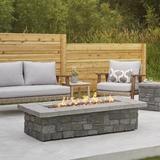 SEDONA Rectangle Concrete Propane or Natural Gas Fire Pit Table by Real Flame Concrete in Gray/White | 15.25 H x 66.25 W x 29.25 D in | Wayfair