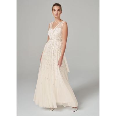's Millicent Beaded Wedding Dress - Natural - Phase Eight Dresses