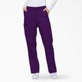 Dickies Women's Eds Signature Cargo Scrub Pants - Purple Eggplant Size Xxs (86106)