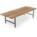 Millwood Pines Bradfield Rectangular Solid Wood Table Wood/Solid Wood/Metal in White | 30 H x 72 W x 36 D in | Wayfair