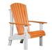 Ebern Designs Zussen Royal Adirondack Chair Plastic/Resin in Orange/White | 44.5 H x 31 W x 31.5 D in | Wayfair DED797A8E9734C0287B1EFE1D1D49B5D