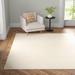 White 42 x 0.25 in Area Rug - Joss & Main Larissa Handmade Ivory Area Rug Polyester/Cotton/Wool | 42 W x 0.25 D in | Wayfair