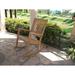 Highland Dunes Malave Grade-A Kingston Teak Outdoor Rocking Chair Wood in Brown/White, Size 40.0 H x 25.5 W x 37.5 D in | Wayfair
