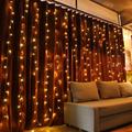 The Holiday Aisle® 320-Light Icicle Fairy String Lights for Christmas Curtain Window Festival Party Lighting in White | Wayfair