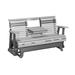 Ebern Designs Walworth Plain Outdoor Glider Bench, Stainless Steel in Gray | 36 H x 67 W x 30 D in | Wayfair 5AF91204C7CE4715A57C4AB6E1A2F801