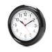 Winston Porter Kempwood 6.25" Wall Clock Plastic in Black | 8.75 H x 8.75 W x 1.5 D in | Wayfair 11316BK/830