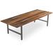 Millwood Pines Bradfield Rectangular Solid Wood Table Wood/Metal/Solid Wood in Brown | 30 H x 120 W x 48 D in | Wayfair