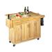 Natural Breakfast Bar Kitchen Cart with Wood Top - Homestyles Furniture 5023-95