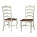 The French Countryside Oak and Rubbed White Dining Chair Pair - Homestyles Furniture 5518-802