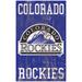 Colorado Rockies 11'' x 19'' Heritage Distressed Logo Sign