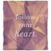 East Urban Home Follow Your Heart Quote Single Duvet Cover Microfiber in Pink/Yellow | King Duvet Cover | Wayfair C0920CCE7DD1445FB900D22440E8FB9E