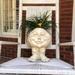 HomeStyles Muggly's Mama Petunia Face Statue Planter Fiberglass/Resin/Plastic/Concrete/Stone in White | 12 H x 8 W x 8 D in | Wayfair 37315