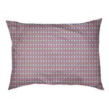 East Urban Home Festive Geometric Diamonds Outdoor Dog Pillow Metal in Pink/Blue/White | 7 H x 40 W x 30 D in | Wayfair