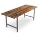 Millwood Pines Braddock Fir Solid Wood Dining Table Metal in Green | 42 H x 42 W x 40 D in | Wayfair 0FA9706C620347D4B5E35D5B06687CDD