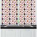 East Urban Home Halloween Continuous Pattern of Colorful Children Stars Candy & Pumpkins Art Kitchen Curtain | 39 H x 55 W x 2.5 D in | Wayfair