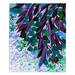 East Urban Home Botanical Regency Iv Teal Purple Soft Sherpa Blanket Microfiber/Fleece/Microfiber/Fleece | 51 W in | Wayfair