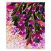 East Urban Home Botanical Regency Ii Fuchsia Green Soft Sherpa Blanket Microfiber/Fleece/Microfiber/Fleece | 68 W in | Wayfair