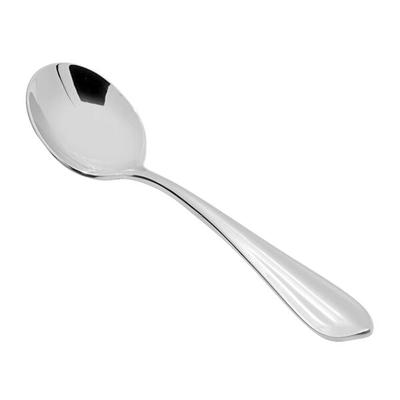 Fortessa 1.5.109.00.003 Forge 6 13/16" 18/10 Stainless Steel Extra Heavy Weight Bouillon Spoon - 12/Case