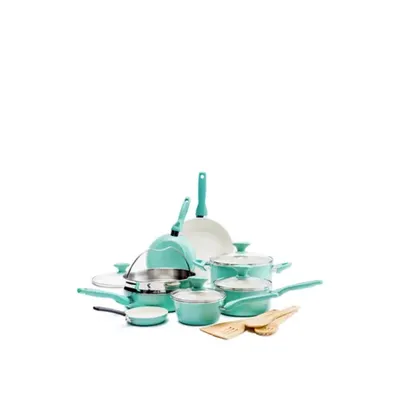 Greenpan Turquoise Rio 16 Piece Ceramic Cookware Set