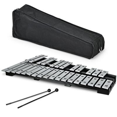 Costway Foldable Aluminum Glockenspiel Xylophone 30 Note with Bag
