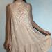 Urban Outfitters Dresses | Detailed Dusty Pink High Neck Boutique Dress | Color: Cream/Pink | Size: M