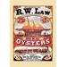 Buyenlarge 'R.L. Law Oysters' Vintage Advertisement in Brown/Red | 42 H x 28 W x 1.5 D in | Wayfair 0-587-20681-0C2842