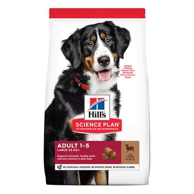 2 x 14 kg Adult 1-5 Large Breed mit Lamm & Reis Hill's Science Plan Hundefutter trocken