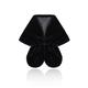 Aukmla Women's Wedding Fur Wraps and Shawls Bridal Fur Stole and Scarves with Brooch for Bridesmaid (Black)