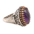 Lilac Gleam,'10.5-Carat Amethyst Single-Stone Ring from India'