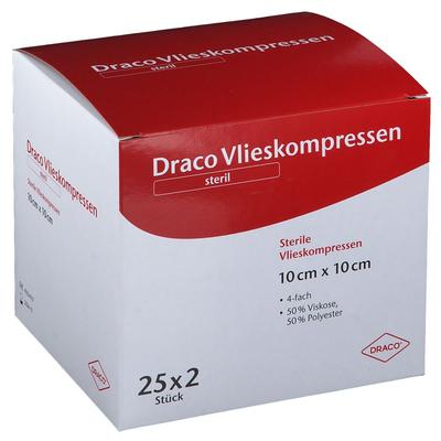 Vliesstoff-Kompressen steril 10x10 cm 4fach 25x2 St Kompressen Image