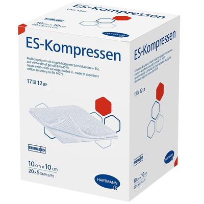 Es-Kompressen steril 10x10 cm 12fach Großpackung 20x5 St Kompressen Image