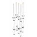 Eichholtz Naturale Tall Crystal Glass Candelabra Iron/Crystal in Gray | 17 H x 7 W x 7 D in | Wayfair 111816