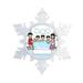 The Holiday Aisle® Personalized NTT Cartoon Snowflake Bath Time 3 Boys Christmas Holiday Shaped Ornament Plastic in Blue | Wayfair