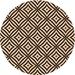 Brown/Gray 48 x 0.35 in Indoor Area Rug - East Urban Home Geometric Wool Dark Area Rug Wool | 48 W x 0.35 D in | Wayfair